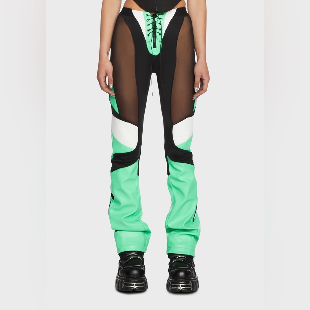 Namilia Moto Mesh Pants Green